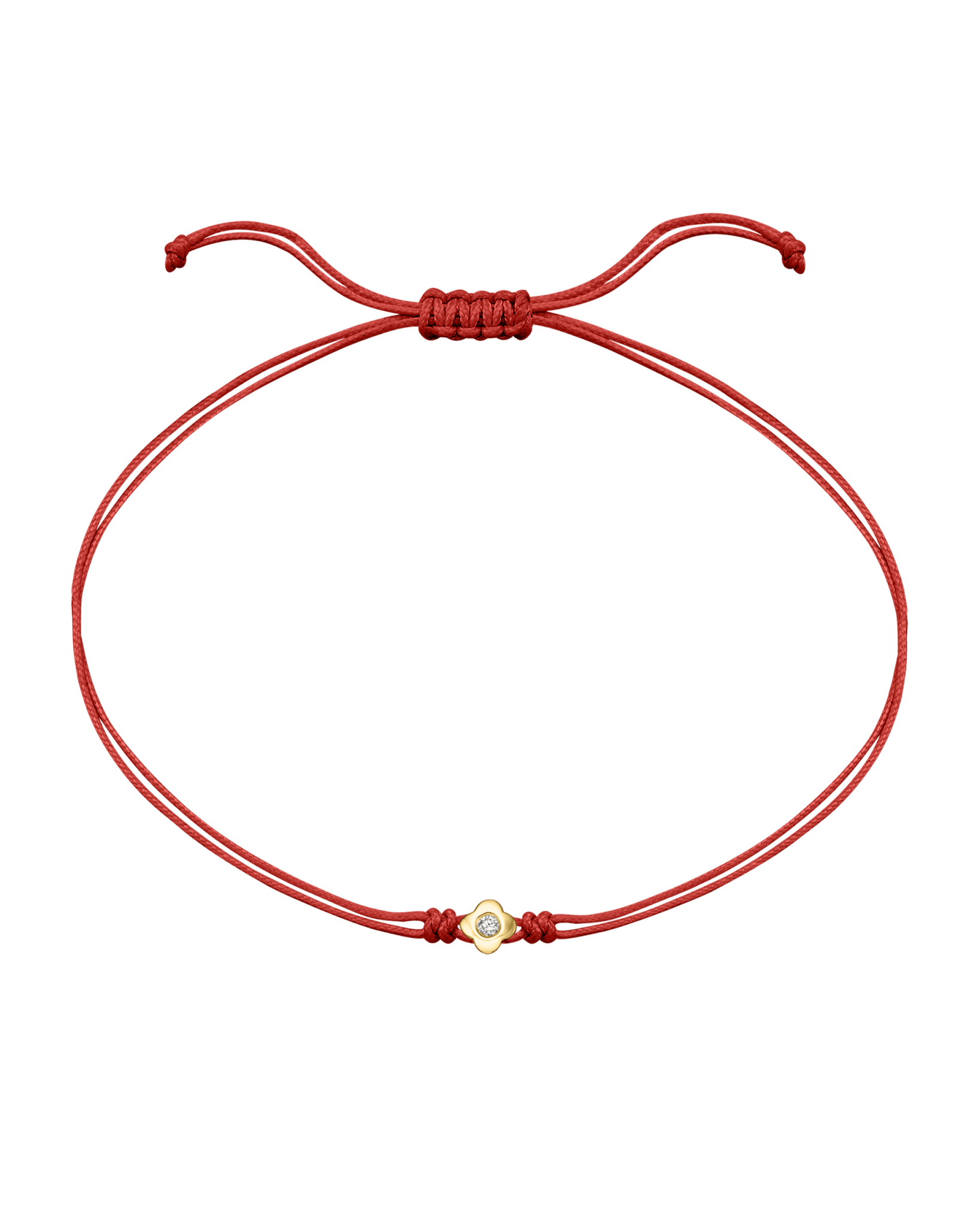 Lucky String Of Love - 14K Yellow Gold Bracelets 14K Solid Gold Red 