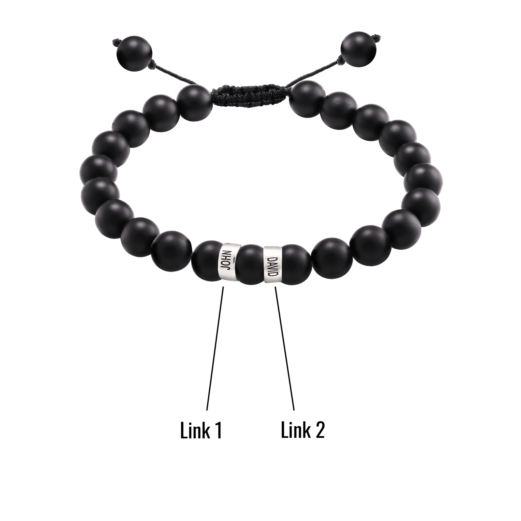 Black Beaded Bracelet - Genuine Black Tourmaline Stone 8MM