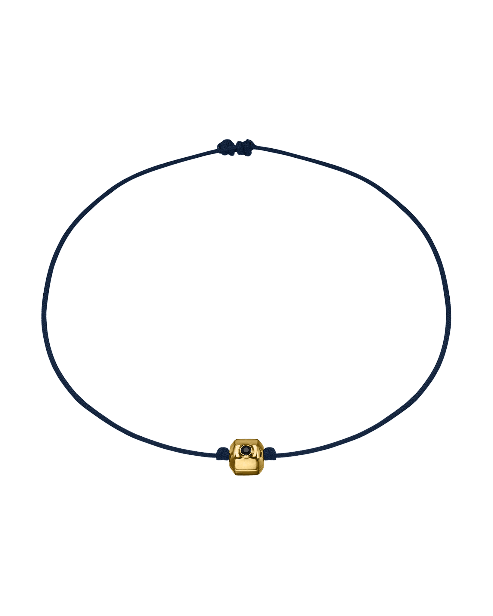 Men's Octo Black Diamond Bracelet - 14K Yellow Gold Bracelets magal-dev Navy Blue 