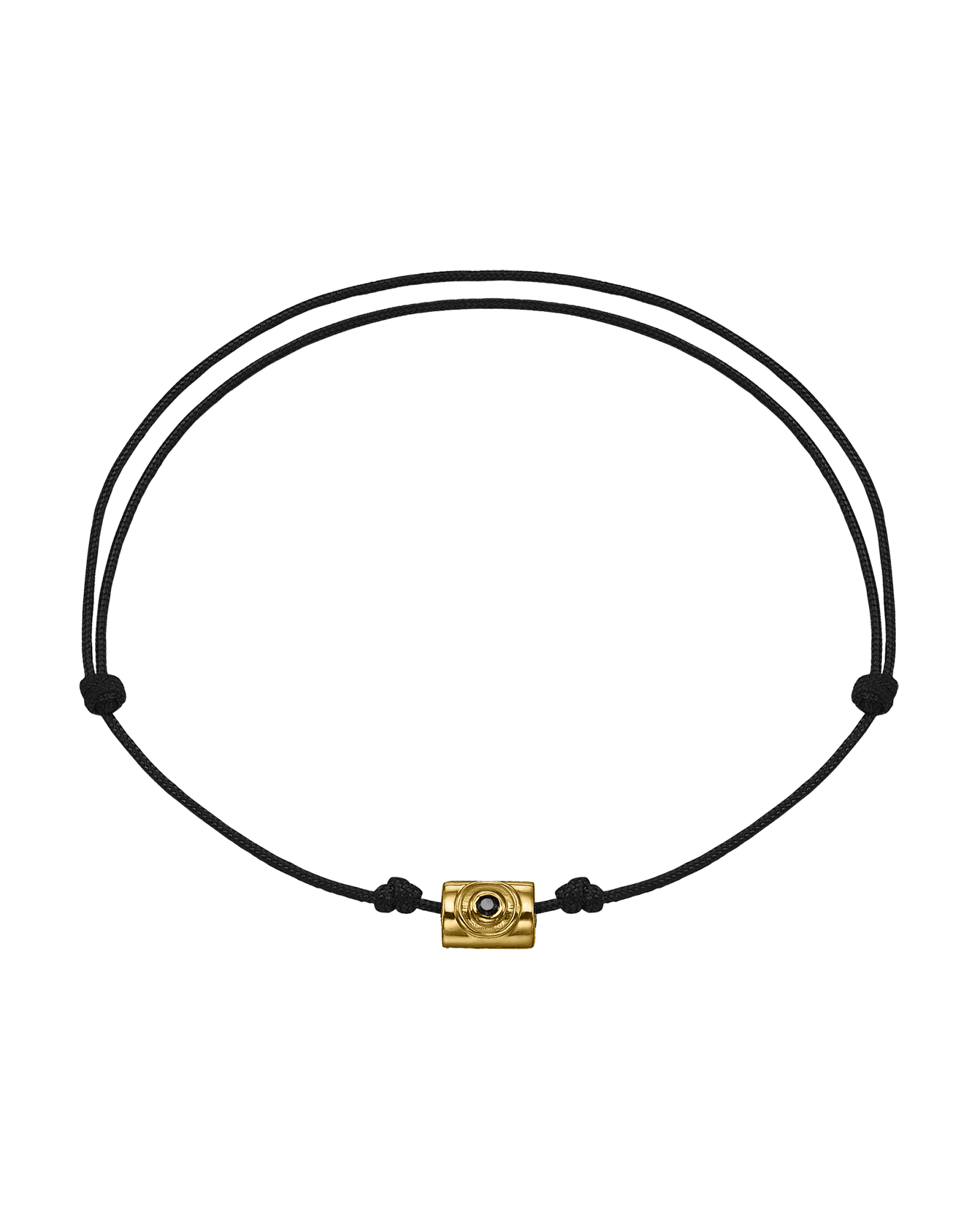 Men's Sapphire Santorini Evil Eye Bracelet - 14K Yellow Gold Bracelets magal-dev Black 