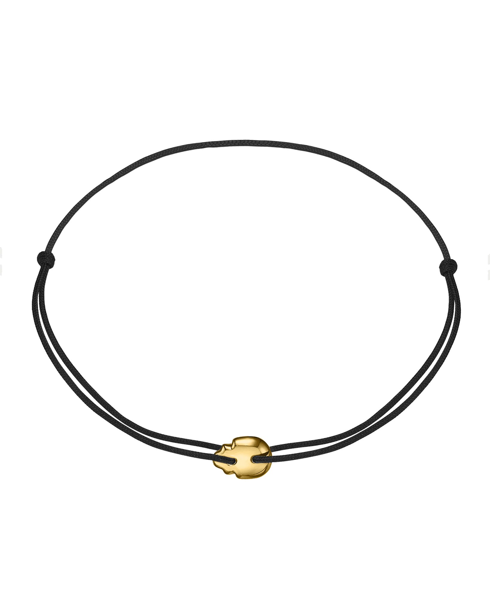 Men's Skull Cast Bracelet - 14K Yellow Gold Bracelet magal-dev Black 