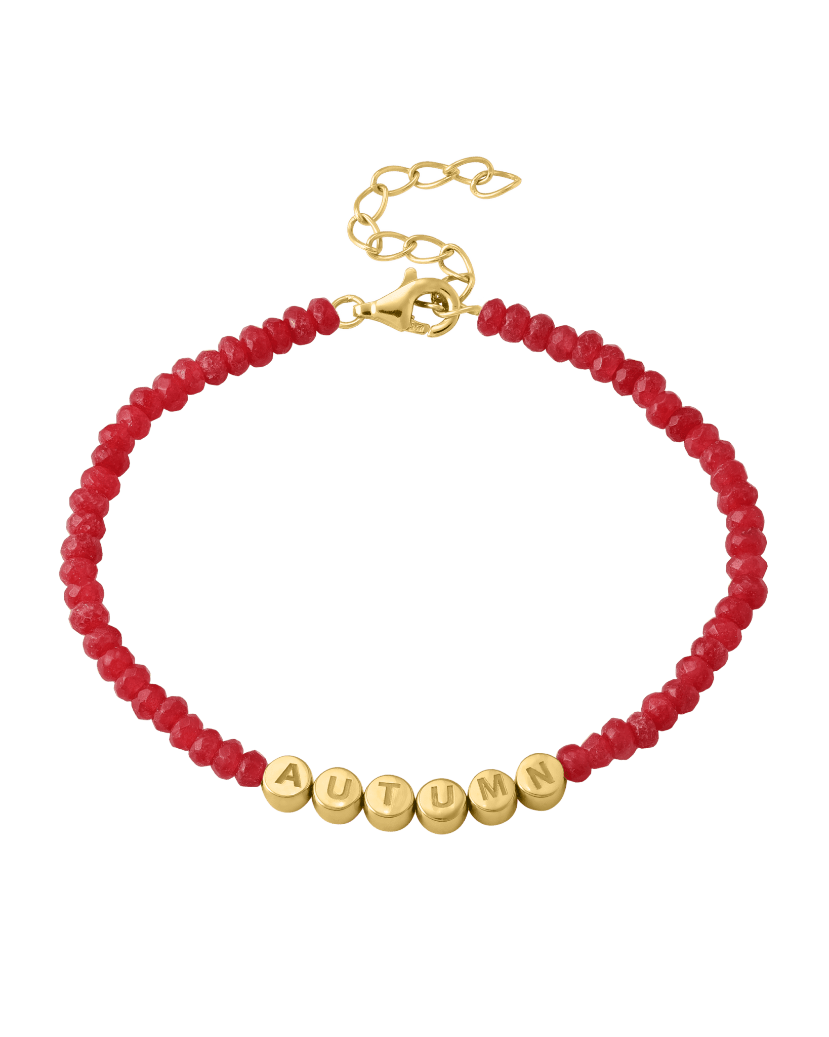 Metro Bracelet - 18K Gold Vermeil Bracelets magal-dev Red agate 1 