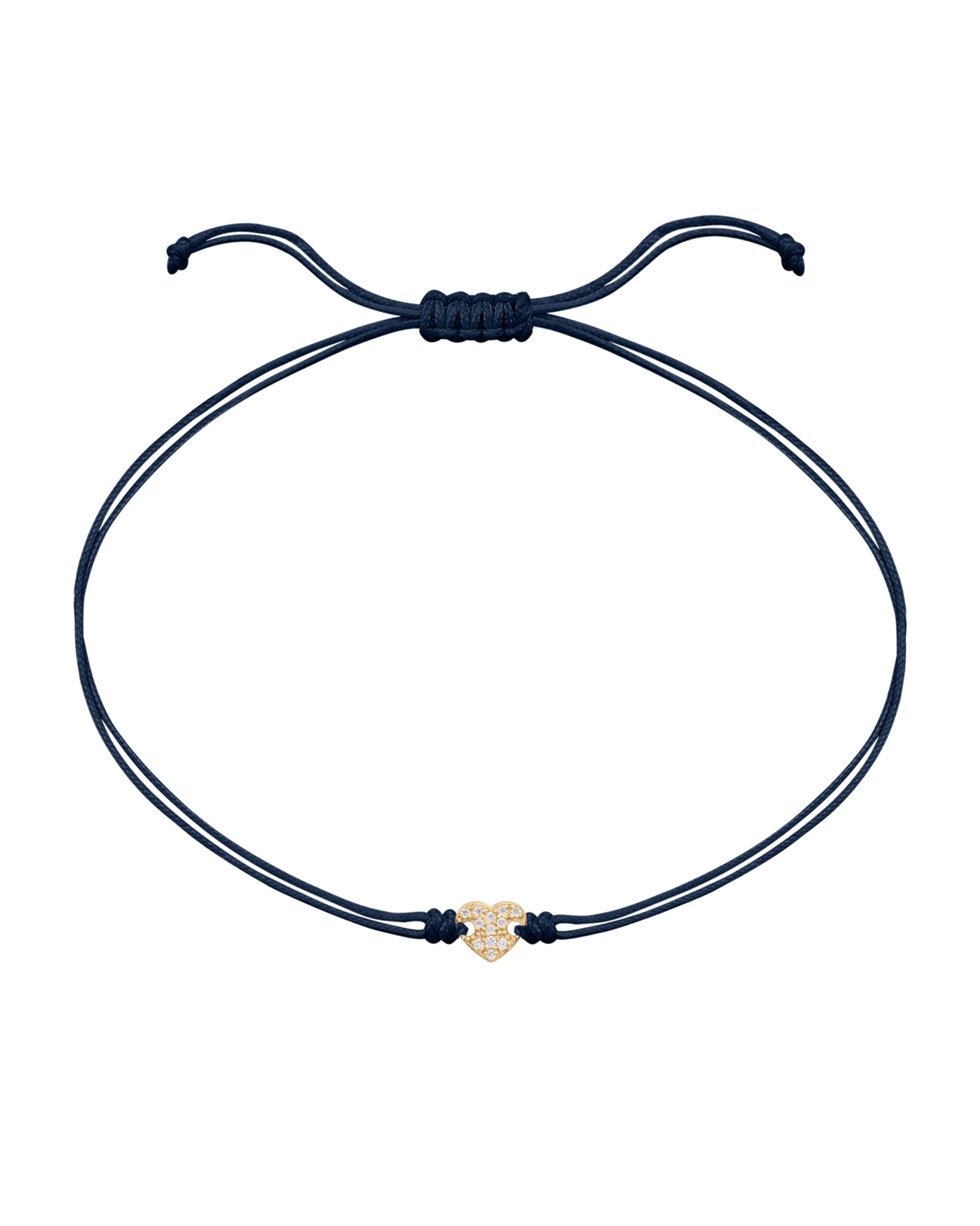 Paved Heart String of Love Bracelet