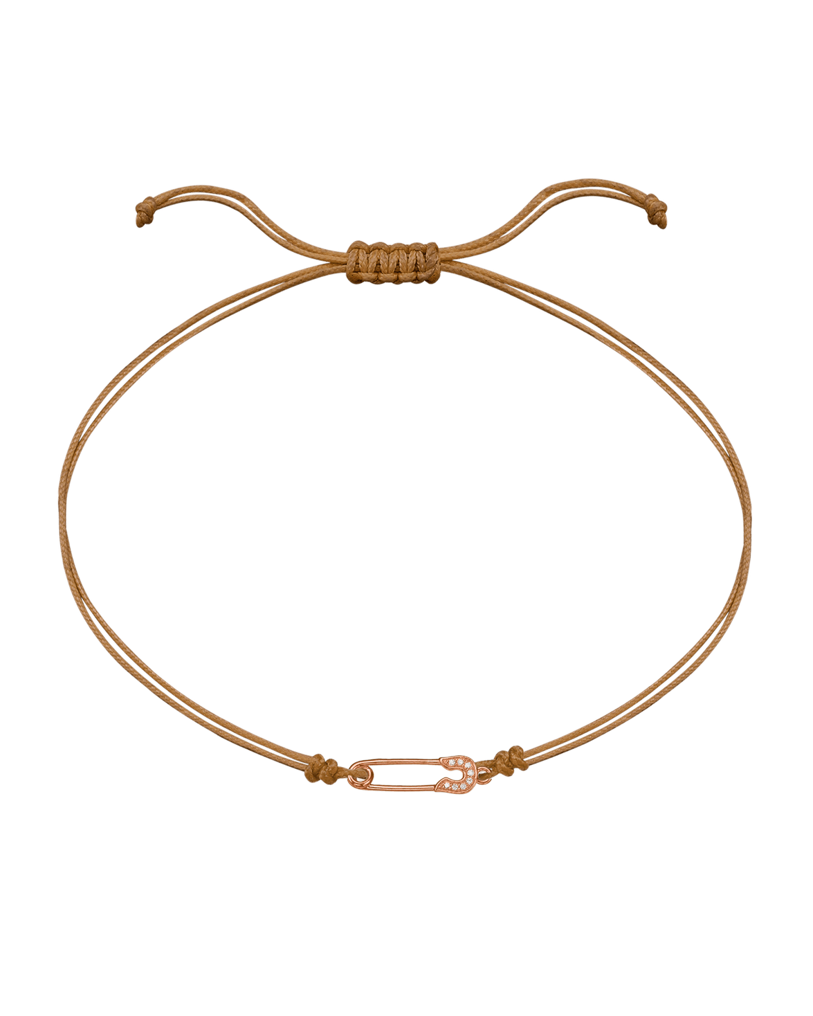 Pins Diamond String of love - 14K Rose Gold Bracelet 14K Solid Gold Camel 