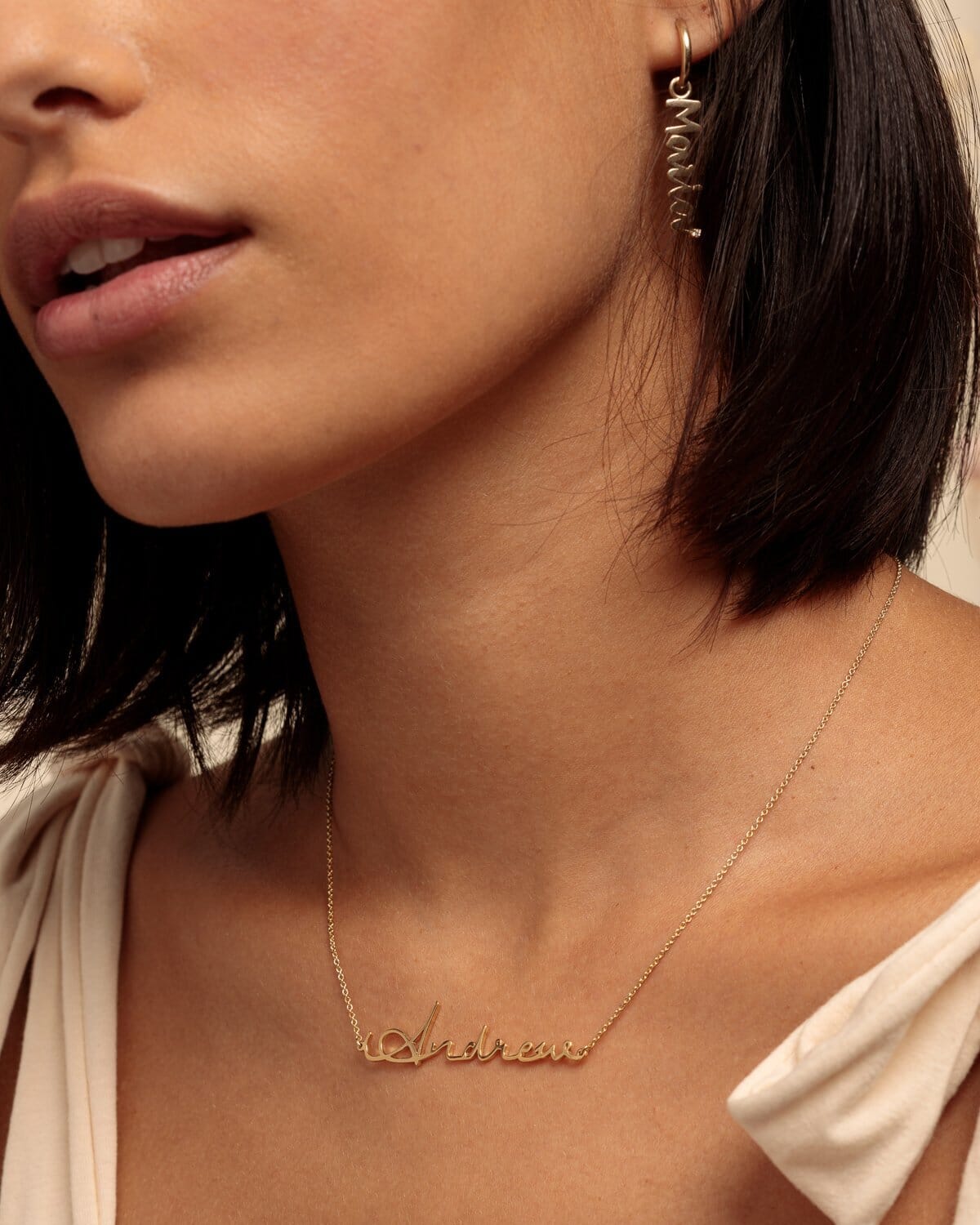 Malibu Name Necklace - 18K Gold Vermeil Necklaces magal-dev 