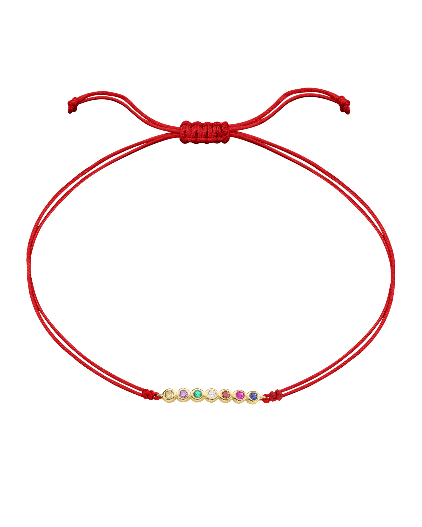 The Birthstones Bar Bracelet - 18K Gold Vermeil Bracelets Gold Vermeil Red 2 