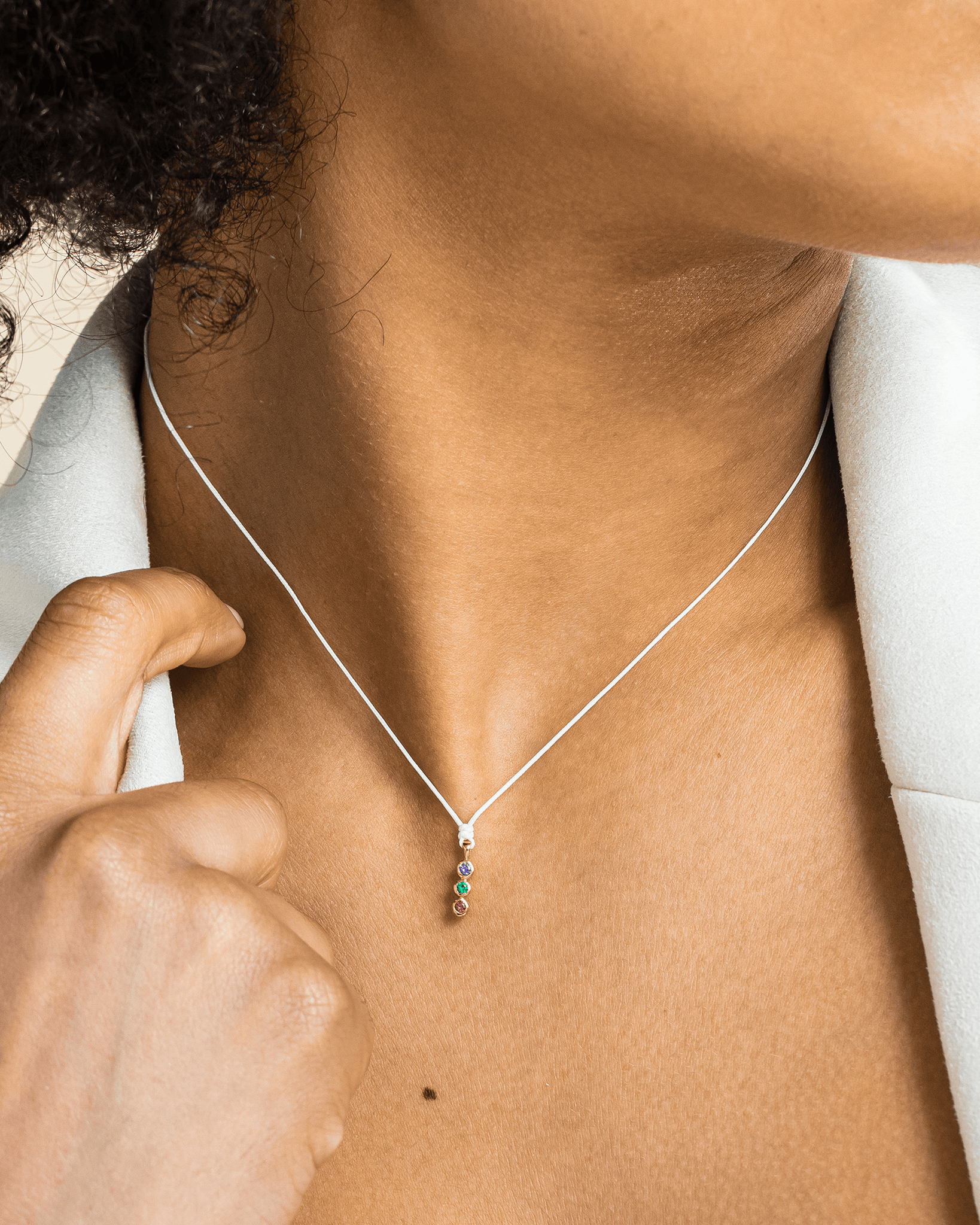 The Birthstones Bar Necklace - 14K Yellow Gold Necklaces 14K Solid Gold 