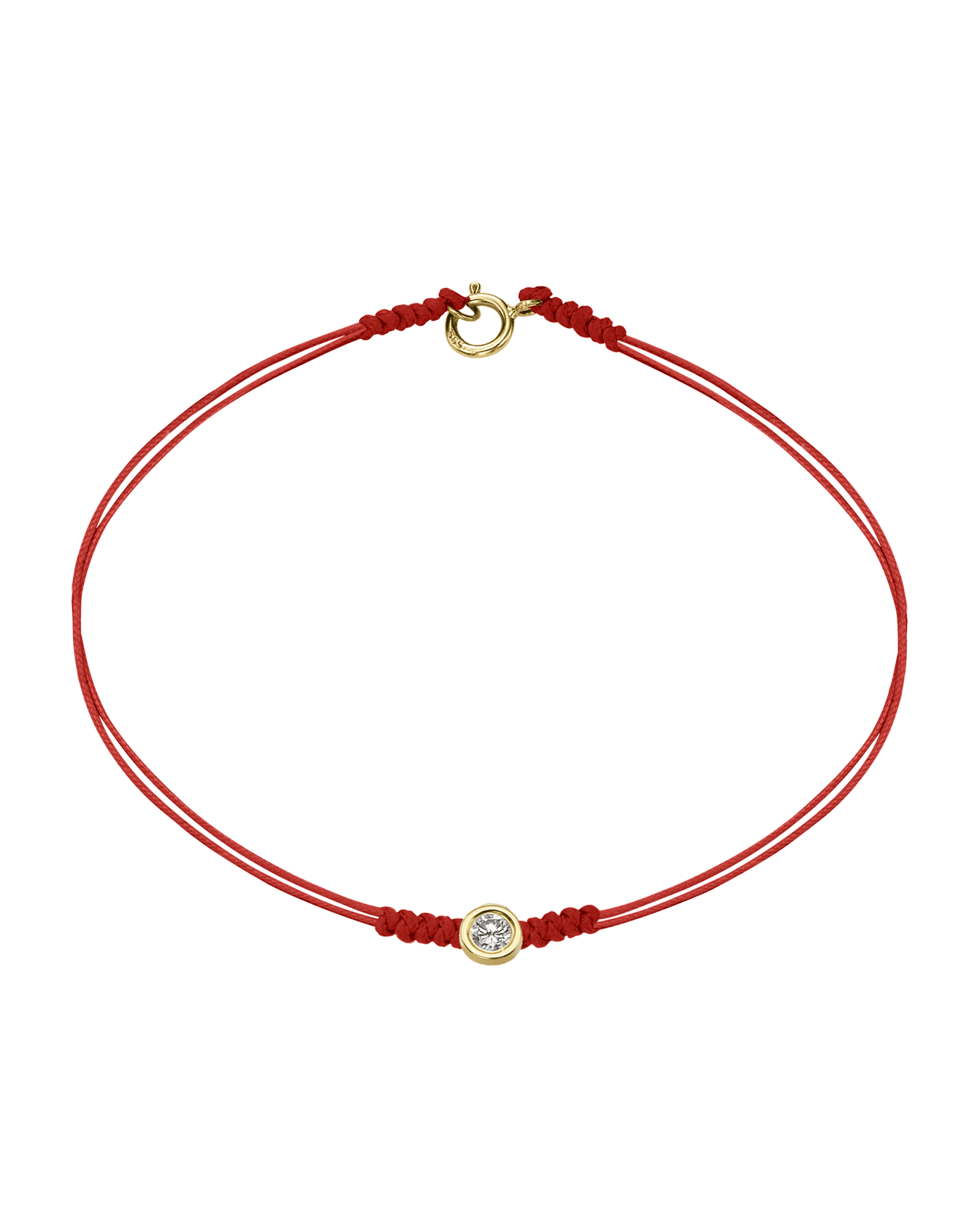 Red String Star Bracelet - Gold