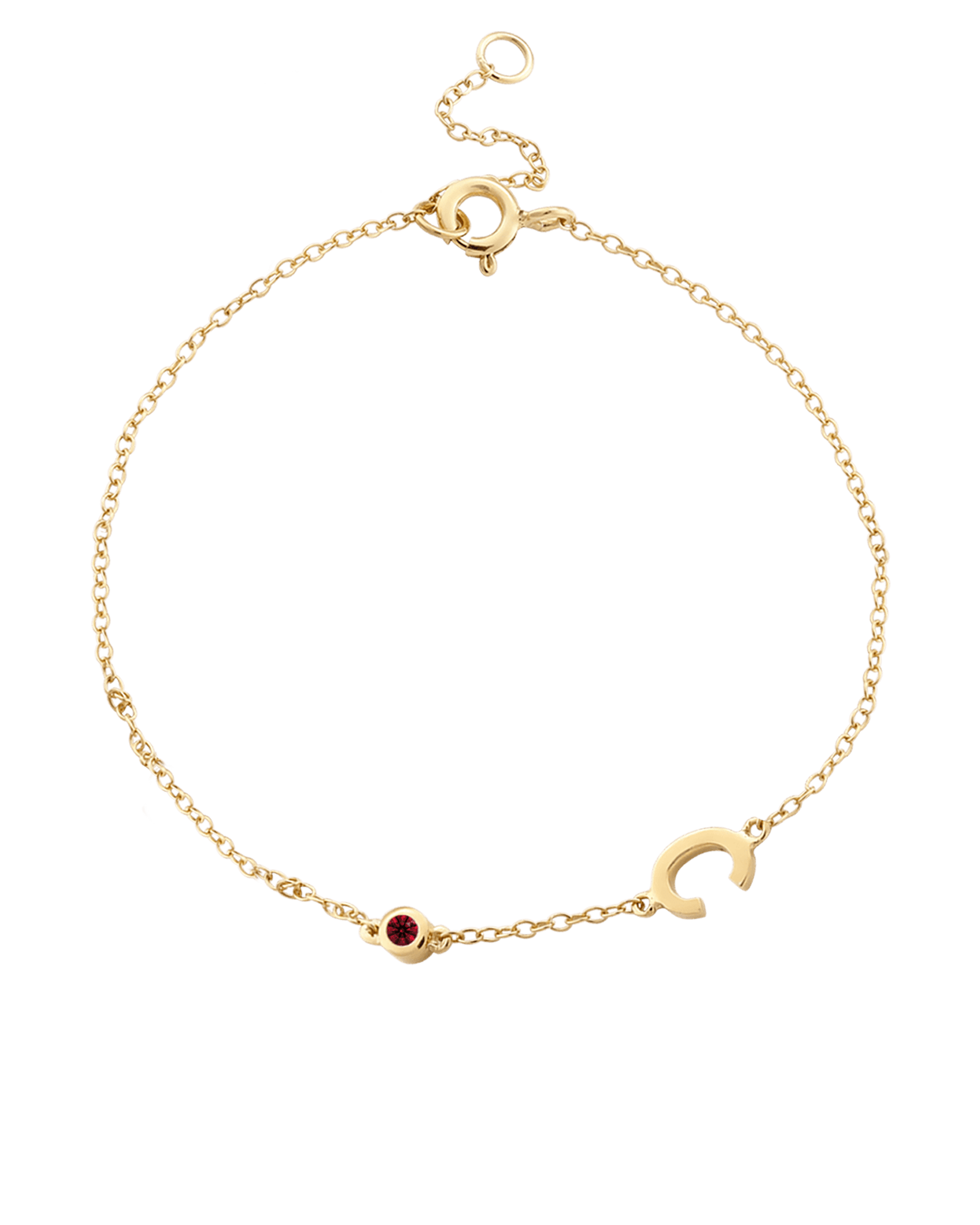 The Initial Birthstone Bracelet - 18K Gold Vermeil Bracelets magal-dev 