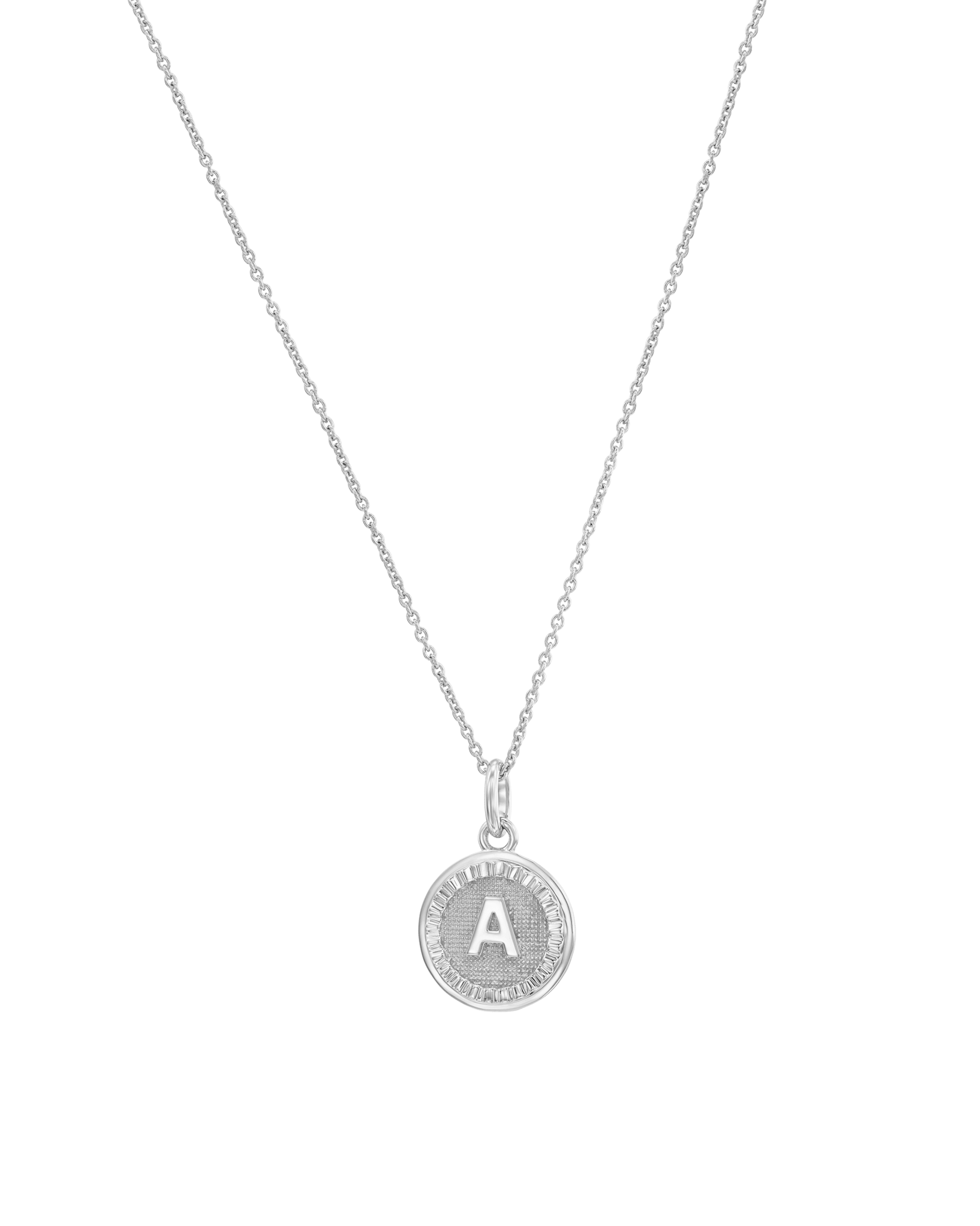 Initial Round Medallion - 18K Gold Vermeil Necklaces magal-dev 