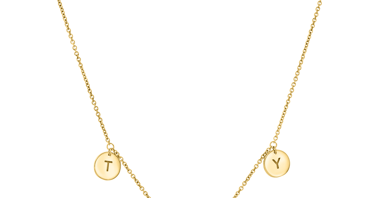 Tiny Letter Charm Necklace