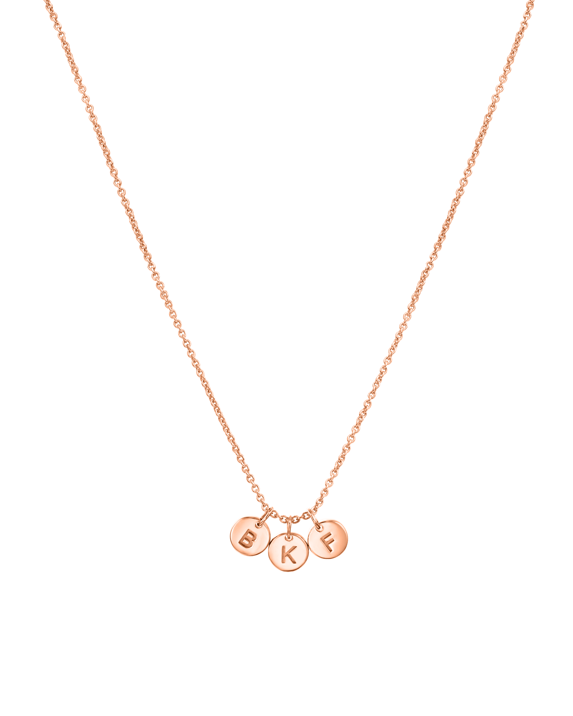 Tiny Initial Disc Necklace - 18K Gold Vermeil Necklaces magal-dev 