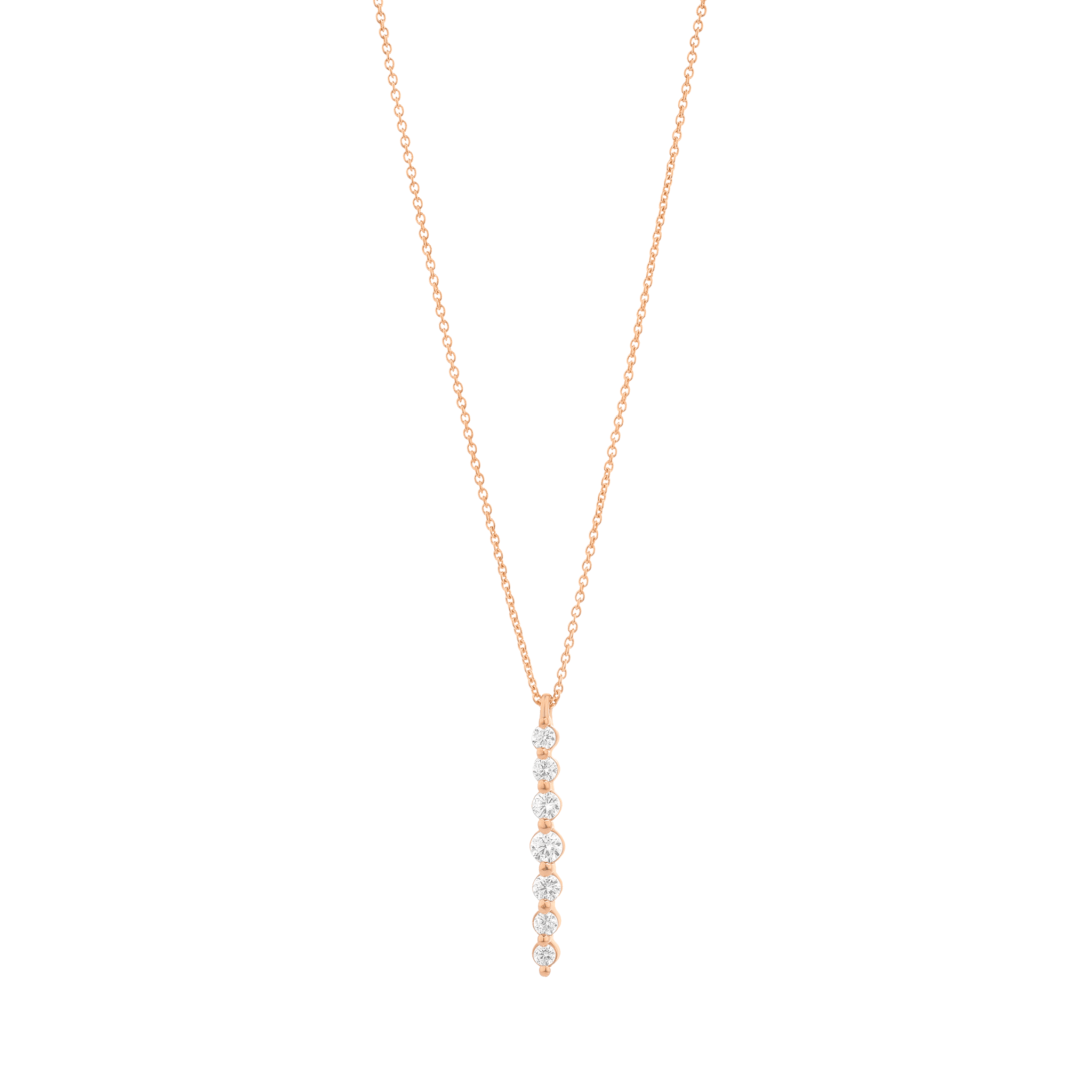 Vertical Bar Diamond Pendant Gift In 14K White Gold | Fascinating Diamonds