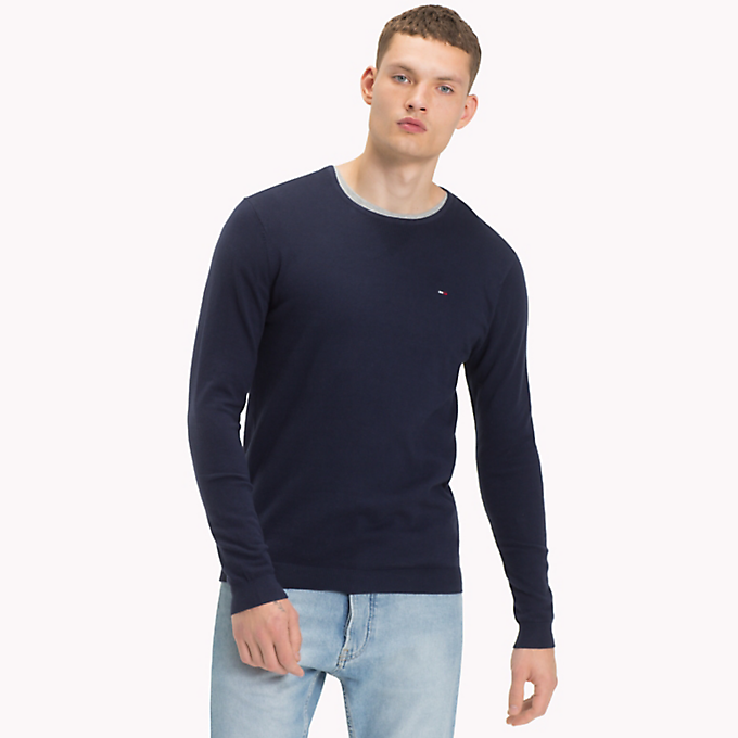 tommy hilfiger crew neck sweater grey