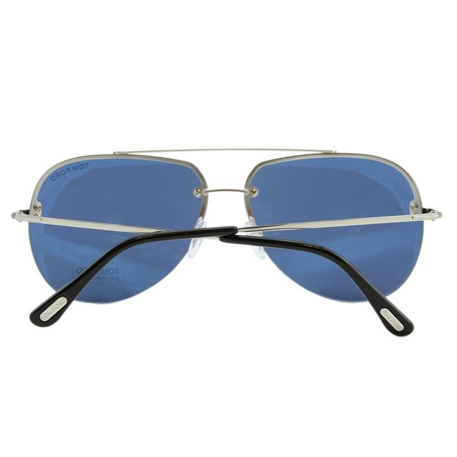 Tom Ford BRAD - 02 FT 0584 Shiny Palladium / Blue Aviator Sunglasses –  Noor's 1975