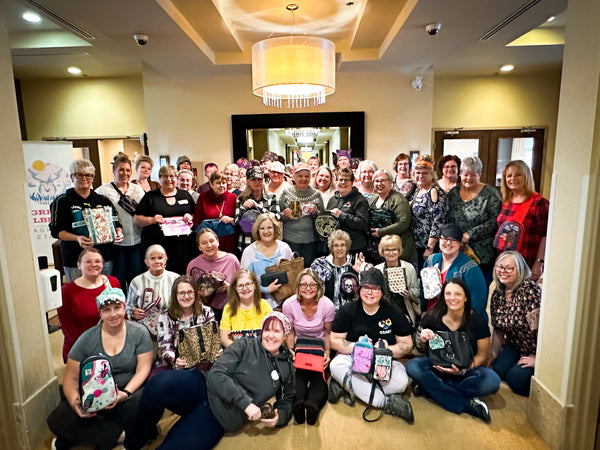 Large group of attendees of the fall Great Alberta Bagineer Getaway