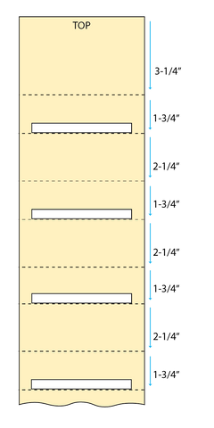 Card slot diagram - marking lines and interfacing placement