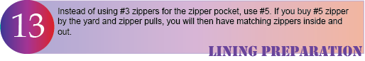 Use #5 Zippers