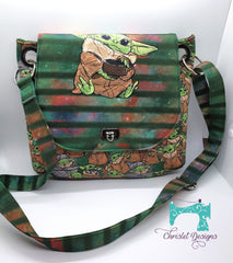 Jesse Crossbody with Baby Yoda panel for the flap