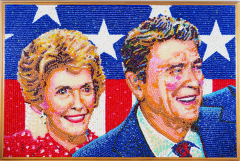 Ronald Regan and Wife Nancy's Portrait in Jelly Beans