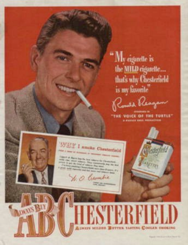 Ronald Reagan Cigarette Ad