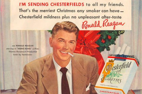 Rondald Reagan Cigarette Ad