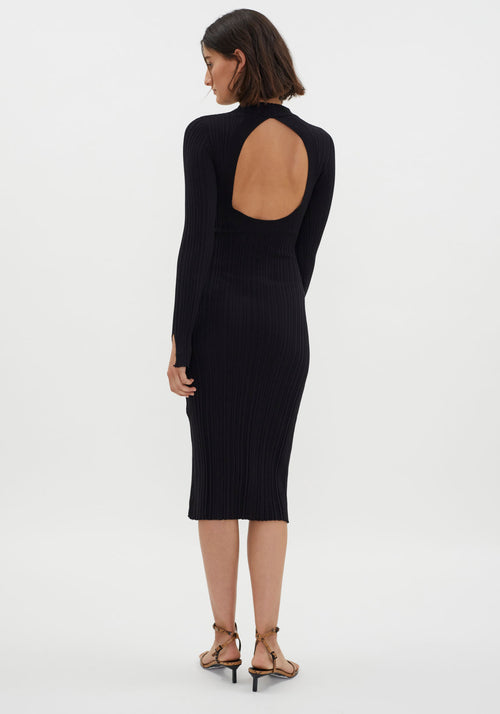 open back long sleeve dress