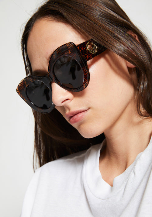 fendi logo cat eye sunglasses