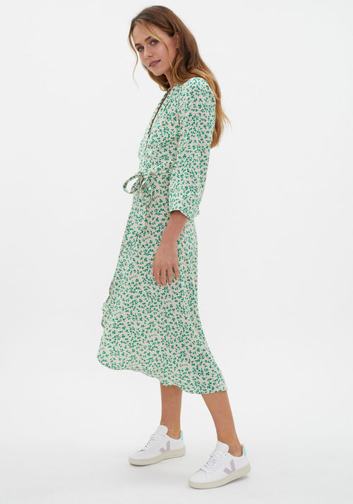 Ganni Wrap Dress Printed Crepe Flash Sales, UP TO 69% OFF |  www.editorialelpirata.com