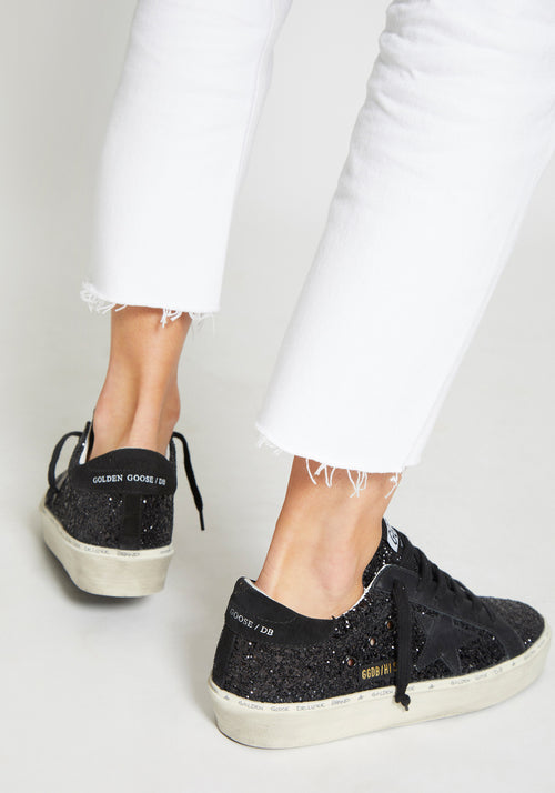 golden goose sneakers black glitter star