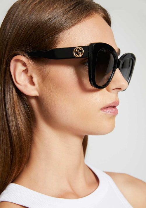 gucci oversize cat eye acetate sunglasses