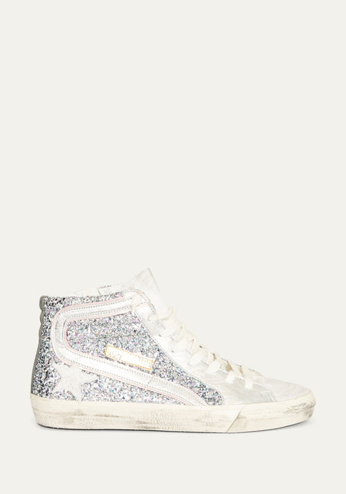 white slide on sneakers