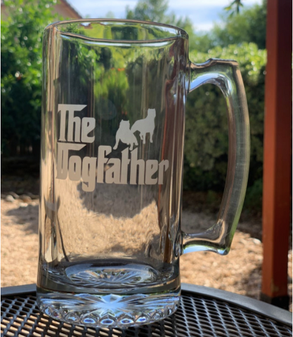 dog dad beer mug