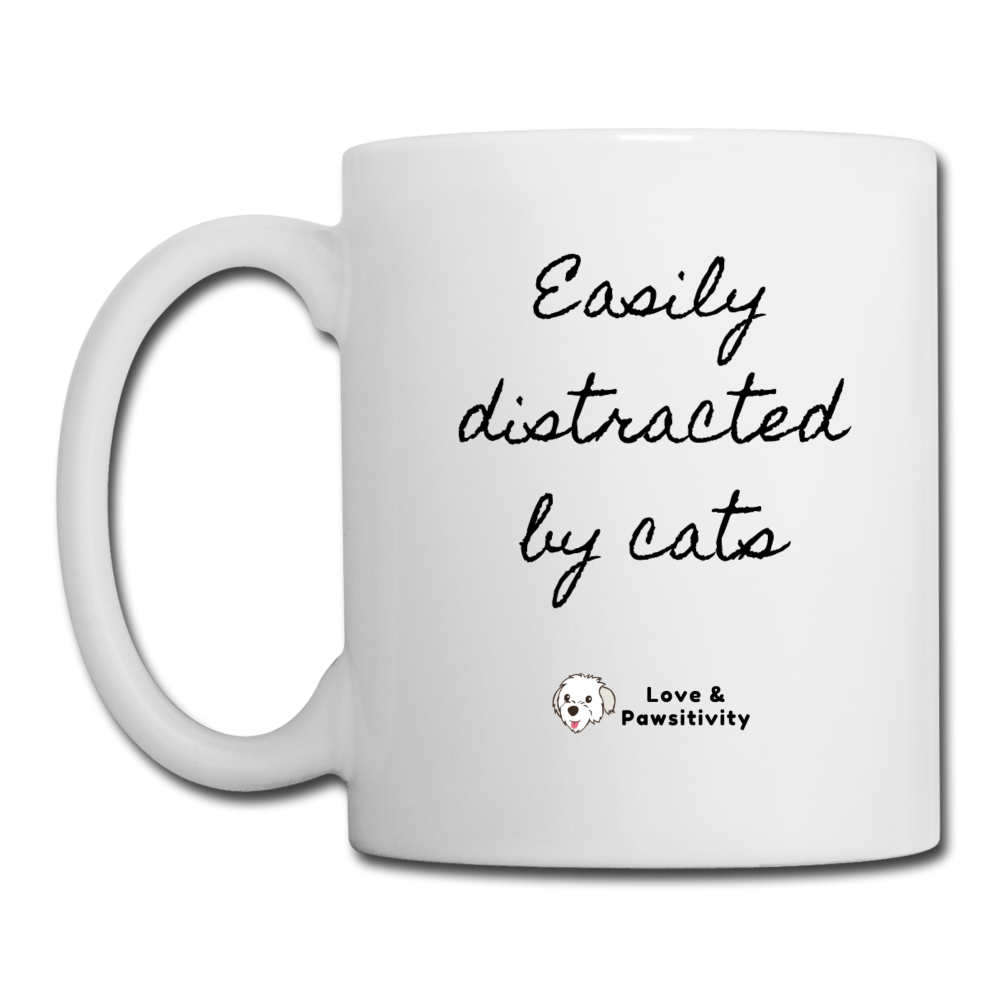 Easily Distracted by Cats | White Mug - white