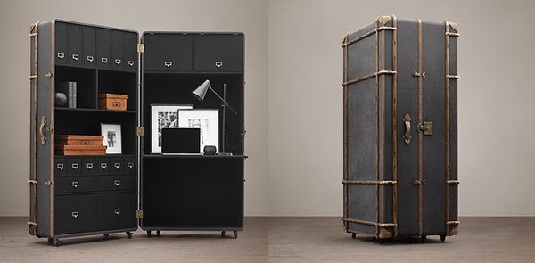Big Box Retailer Restoration Hardware S Steamer Trunk Secretary