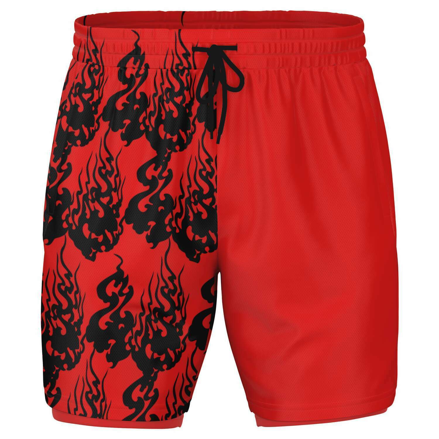 Black Red Phantom Ghost Shorts