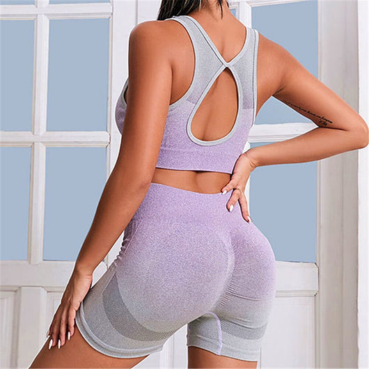 Women's Sports Bra and Shorts Set