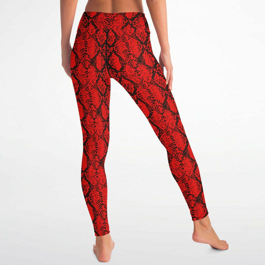 Women's Red Snakeskin Leggings – Fight or Quit