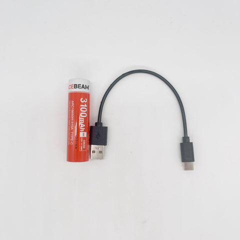 Batterie rechargeable 14500 3.7V 800 mAh avec port micro USB - OUT TAC