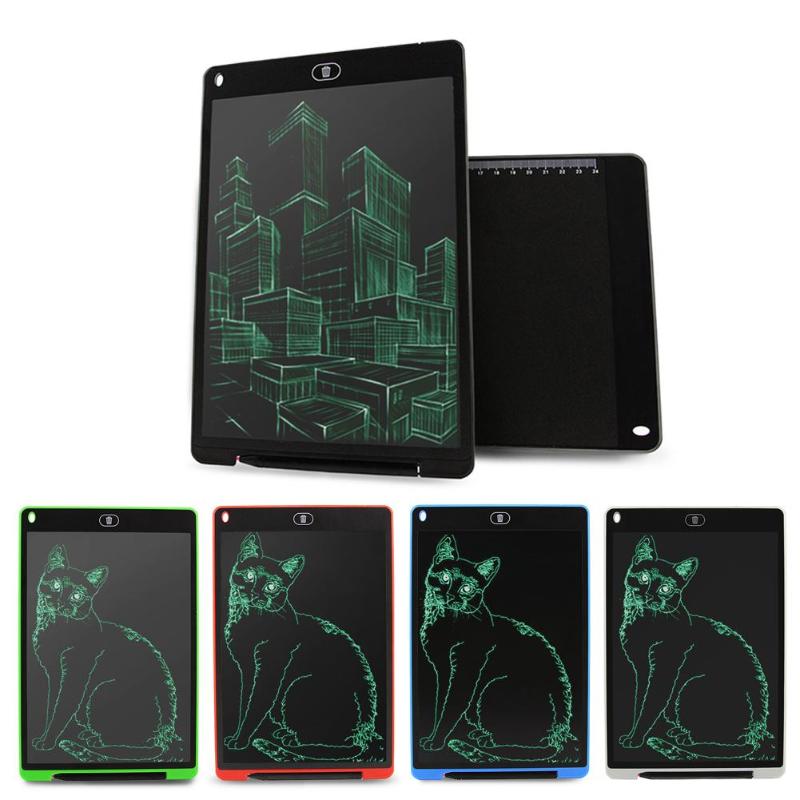 12 Inch LCD Writing Tablet Digital Drawing Tablet Handwriting Pad Portable Electronic Graphics Notepad Board With CR2032 Battery