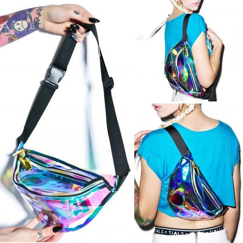 rainbow transparent bag