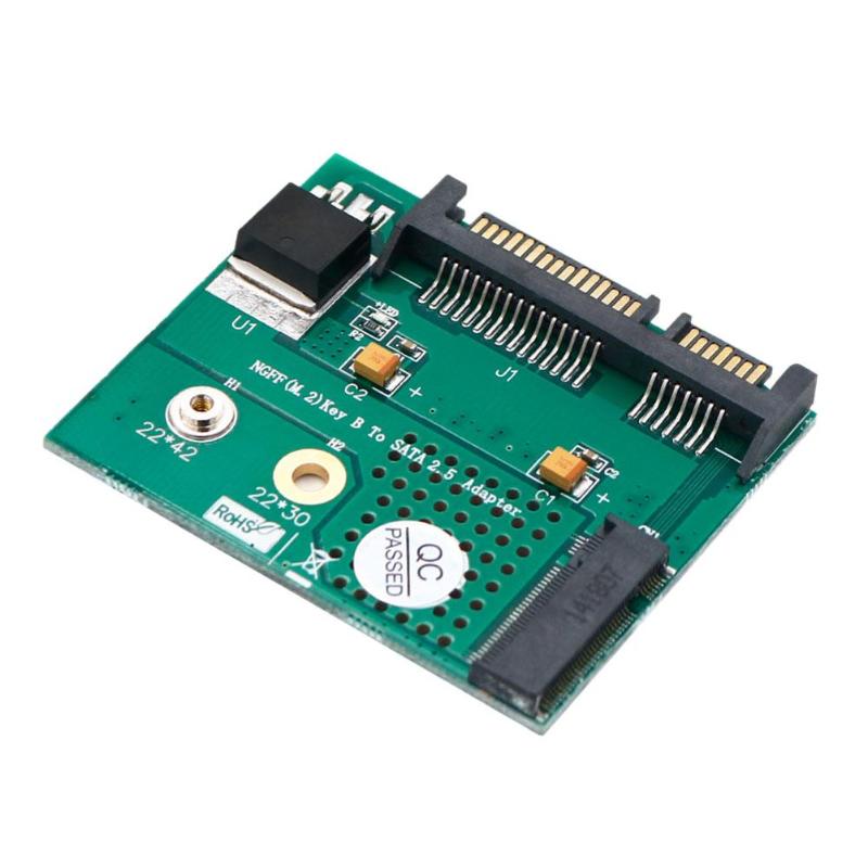 Mini NGFF M.2 Key B SSD to SATA 2.5 Inch Adapter Converter Card Module Board for Desktop PCB Adapter Supports NGFF(M.2) Key B