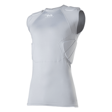 McDavid 7864T Hex Pad Padded Football Compression Shirt Mesh Grey XX-Large  2XL