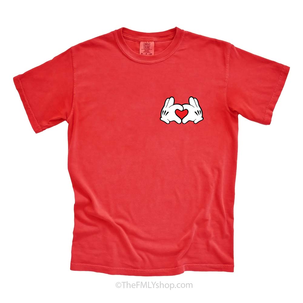 Mickey Hands Love Sign Tee