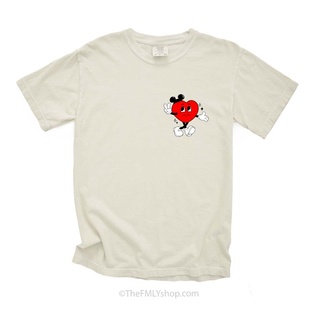 Walt's Wellness Club Heart Mascot Tee