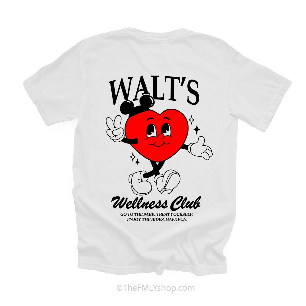 Walt's Wellness Club Heart Mascot Tee