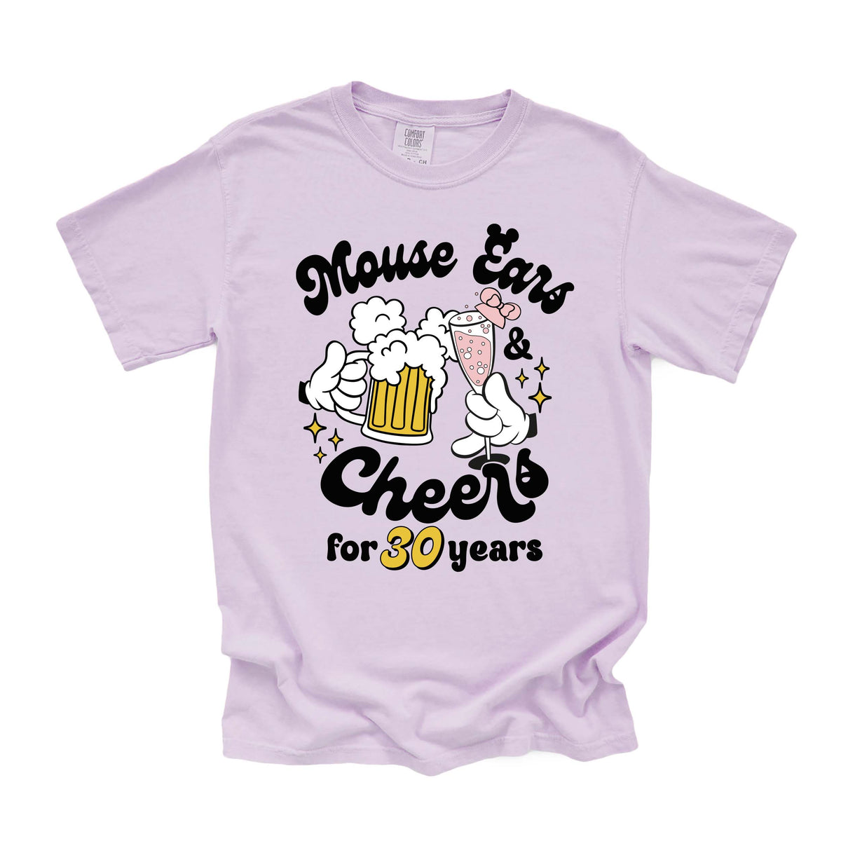 Mouse Ears and Cheers Couple Hands, Epcot Birthday Tee