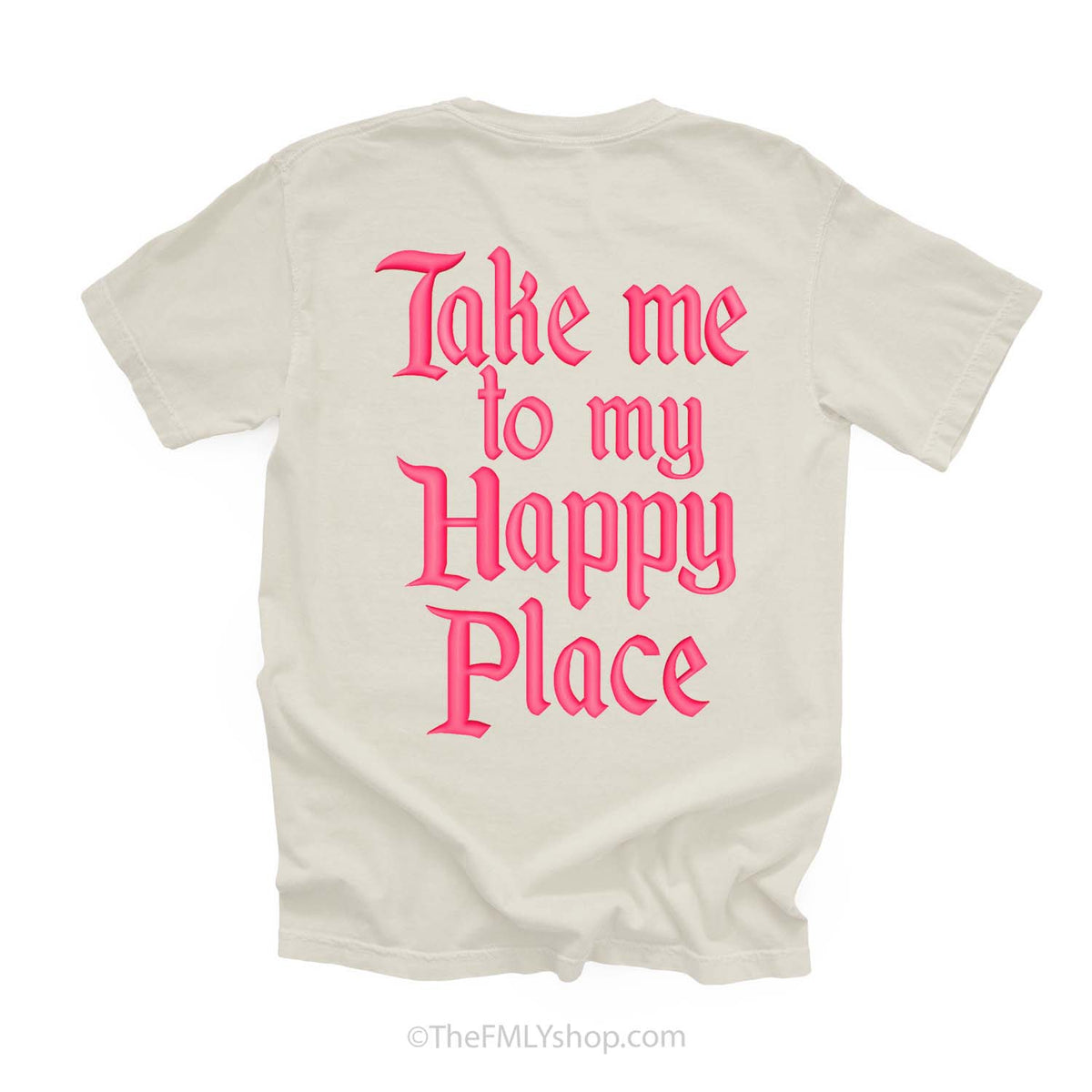 *RTS, Take me to my Happy Place, Pink Puffed Ink Tee