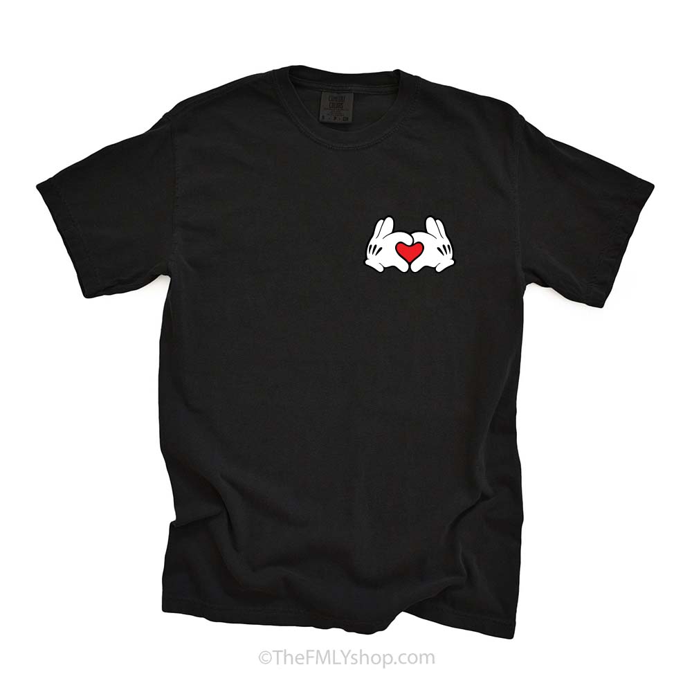 Mickey Hands Love Sign Tee