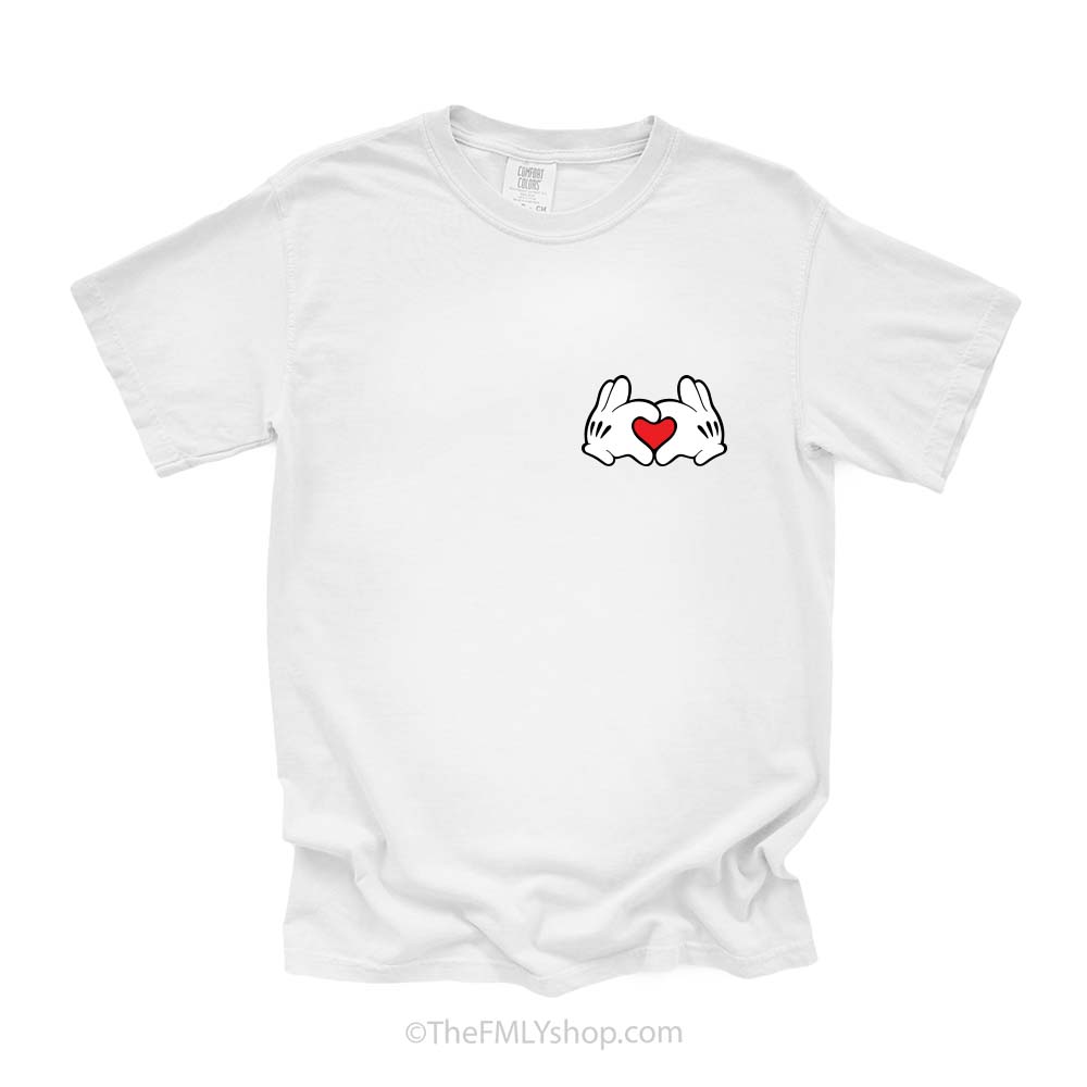 Mickey Hands Love Sign Tee